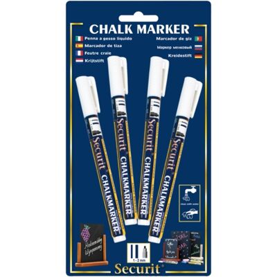 Quantore Krijtstift rond wit 1-2mm, 4st Quantore Krijtstift rond wit 1-2mm, 4st