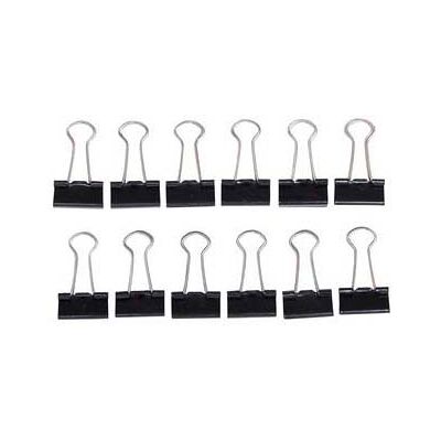 Quantore Papierklem maul zwart, 12st. Multi kleuren Quantore Papierklem maul zwart, 12st. Multi kleuren