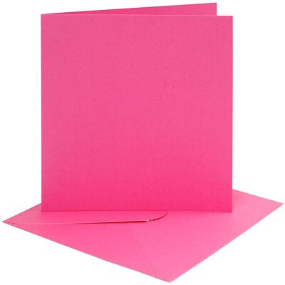 Creativ Company Kaarten en enveloppen donker roze, 4st. Roze Creativ Company Kaarten en enveloppen donker roze, 4st. Roze
