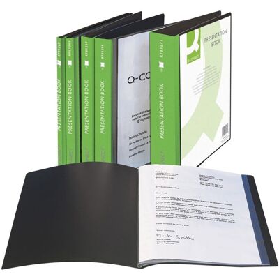 Q-CONNECT dossier map a4 met 20 hoezen en beschrijvingsvak Q-CONNECT dossier map a4 met 20 hoezen en beschrijvingsvak