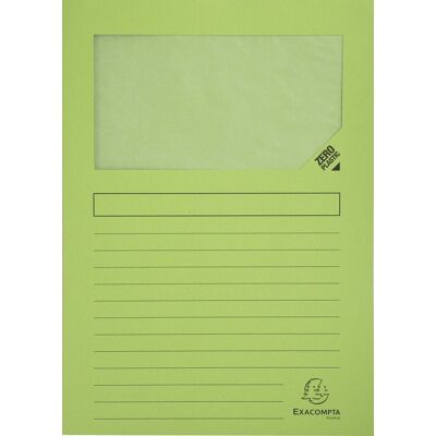 Exacompta 16x forever pak van 25 venstermappen 120g/m2 - 22x31cm voor a4 - grasgroen - 50253e Exacompta 16x forever pak van 25 venstermappen 120g/m2 - 22x31cm voor a4 - grasgroen - 50253e