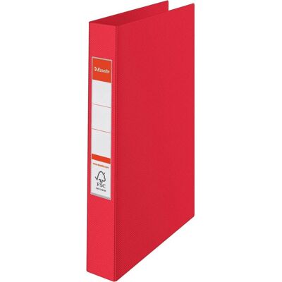 Esselte vivida 4-rings ringband voor 190 a4 vel - rugbreedte van 42mm - rood Esselte vivida 4-rings ringband voor 190 a4 vel - rugbreedte van 42mm - rood