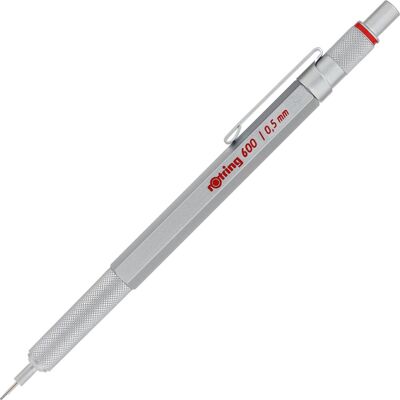 Rotring 600-vulpotlood 0,5 mm zilverkleurig Rotring 600-vulpotlood 0,5 mm zilverkleurig