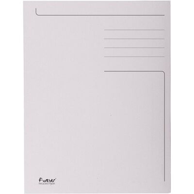 Exacompta 50x forever® bedrukte map met 3 kleppen - 280gm2 - 24,5x35 cm voor folio - grijs - 449019e Exacompta 50x forever® bedrukte map met 3 kleppen - 280gm2 - 24,5x35 cm voor folio - grijs - 449019e
