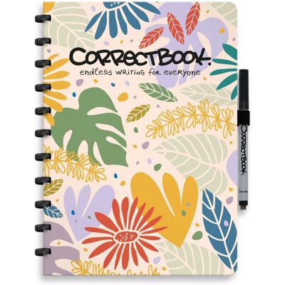 Correctbook a4 uitwisbaar notitieboek - botanical beauty - gelinieerd - herbruikbaar schrift - inclusief pen & wisdoekje - aanvulbaar met extra pagina's Correctbook a4 uitwisbaar notitieboek - botanical beauty - gelinieerd - herbruikbaar schrift - inclusief pen & wisdoekje - aanvulbaar met extra pagina's