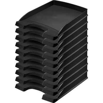 Leitz brievenbakje plus 5237 slim zwart Leitz brievenbakje plus 5237 slim zwart