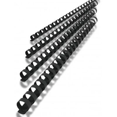 Q-CONNECT bindrug 12mm 21 rings 100 stuks zwart Q-CONNECT bindrug 12mm 21 rings 100 stuks zwart