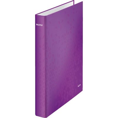 Leitz wow gelamineerde ringband - 4-rings - rugbreedte van 40mm - paars Leitz wow gelamineerde ringband - 4-rings - rugbreedte van 40mm - paars