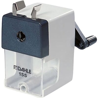 Dahle 155 - puntenslijper - verstelbare puntvorm - stalen frees tot max 12mm - auto slijpstop - met bureauklem - kleur grijs Dahle 155 - puntenslijper - verstelbare puntvorm - stalen frees tot max 12mm - auto slijpstop - met bureauklem - kleur grijs
