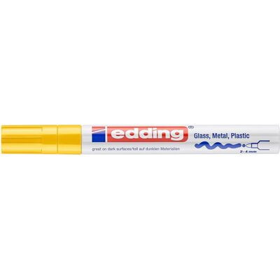 Edding -750 glanslakmarker geel 1stuks 2-4 milimeter / 4-750-9-005 Edding -750 glanslakmarker geel 1stuks 2-4 milimeter / 4-750-9-005
