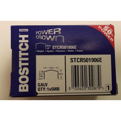 Bostitch nietjes stcr5019 6 mm doos van 5.000 nietjes Bostitch nietjes stcr5019 6 mm doos van 5.000 nietjes