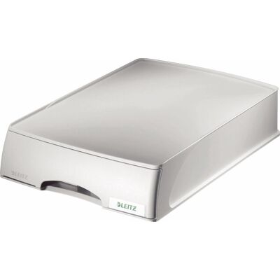 Leitz plus brievenbak met lade - grijs Leitz plus brievenbak met lade - grijs
