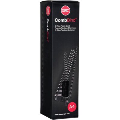 GBC combbind bindruggen blauw - a4 - 10 mm - 100 stuks GBC combbind bindruggen blauw - a4 - 10 mm - 100 stuks