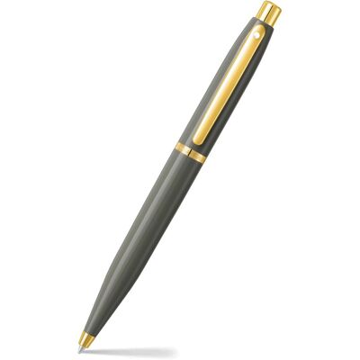 Sheaffer balpen - vfm - glanzend grijs en goud - penpunt m - schrijfkleur zwart Sheaffer balpen - vfm - glanzend grijs en goud - penpunt m - schrijfkleur zwart