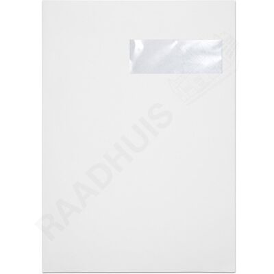 Raadhuis akte envelop c4 - 229x324mm - wit - met plakstrip - venster rechts - 250 stuks - rd-303595 Raadhuis akte envelop c4 - 229x324mm - wit - met plakstrip - venster rechts - 250 stuks - rd-303595