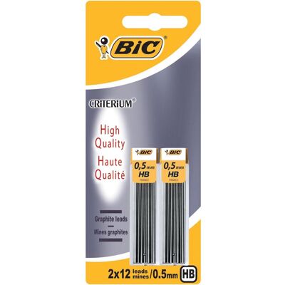 BIC criterium - potloodvulling - hb - 0,5 mm - 24 stuks BIC criterium - potloodvulling - hb - 0,5 mm - 24 stuks