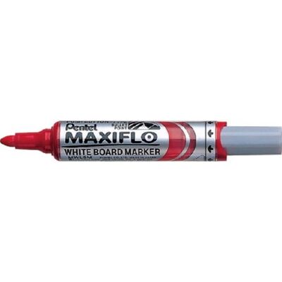Pentel - viltstift mwl5m maxiflo whiteboard rood 3mm 12 stuks Pentel - viltstift mwl5m maxiflo whiteboard rood 3mm 12 stuks