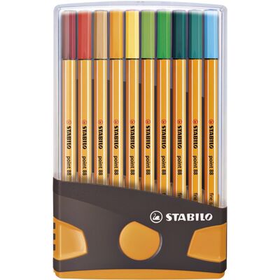 STABILO Felt Pen Multicolor - 20 stuks - Fijnpunt 0,4mm - ColorParade STABILO Felt Pen Multicolor - 20 stuks - Fijnpunt 0,4mm - ColorParade