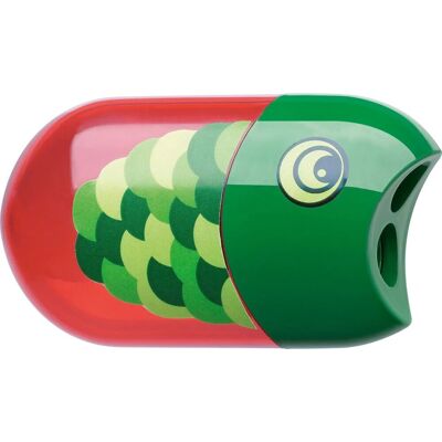 Faber-Castell puntenslijper met gum - vis motief - 2-gaats - fc-183527 Faber-Castell puntenslijper met gum - vis motief - 2-gaats - fc-183527
