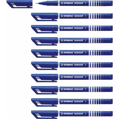 STABILO Sensor Fineliner - Blauw - 10 Stuks STABILO Sensor Fineliner - Blauw - 10 Stuks