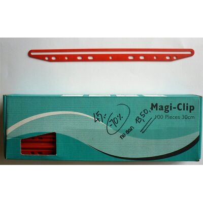Q-CONNECT Magi-clip archiving system - magazine binder, rood, 100 stuks Q-CONNECT Magi-clip archiving system - magazine binder, rood, 100 stuks