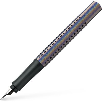 Faber-Castell vulpen - grip glam - f - zilver - fc-140843 Faber-Castell vulpen - grip glam - f - zilver - fc-140843