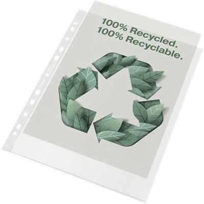 Esselte 100% gerecyclede pp a4 maxi showtas - 70 micron - 100x transparante insteekhoezen - ideaal voor thuiskantoor Esselte 100% gerecyclede pp a4 maxi showtas - 70 micron - 100x transparante insteekhoezen - ideaal voor thuiskantoor