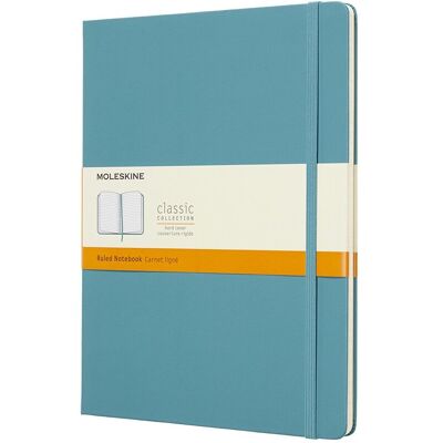Moleskine classic notitieboek - extra large - hardcover - gelinieerd - rif blauw Moleskine classic notitieboek - extra large - hardcover - gelinieerd - rif blauw