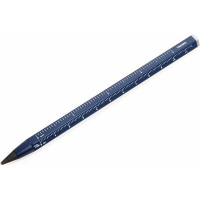 Troika multitasking potlood met construction-look liniaal (blauw) Troika multitasking potlood met construction-look liniaal (blauw)