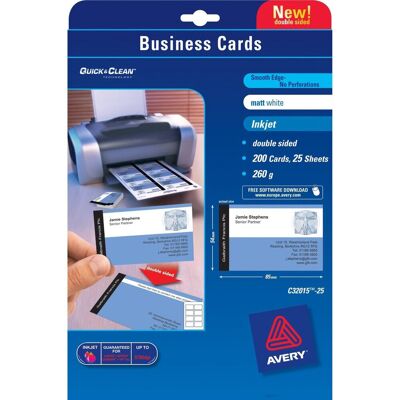 Avery Huismerk c32015-25 visitekaartjes mat Avery Huismerk c32015-25 visitekaartjes mat