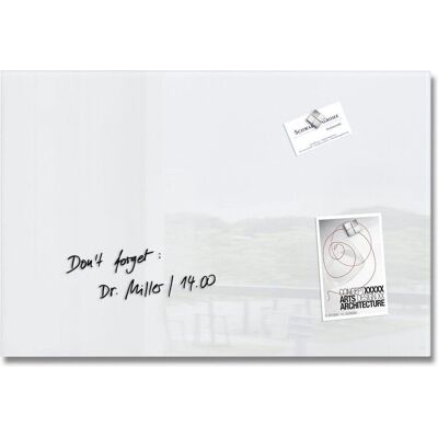 Sigel glasmagneetbord - artverum - hoogglans wit - 60x40cm - frameloos - si-gl121 Sigel glasmagneetbord - artverum - hoogglans wit - 60x40cm - frameloos - si-gl121