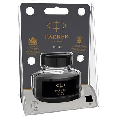 Parker vulpeninktfles zwarte quink inkt 57 ml schrijfinkt voor vulpen (blister) Parker vulpeninktfles zwarte quink inkt 57 ml schrijfinkt voor vulpen (blister)