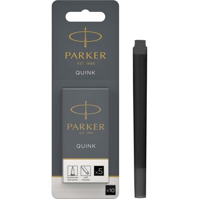 Parker lange vulpen inktpatronen zwarte quink inkt 10 vulpenpatronen Parker lange vulpen inktpatronen zwarte quink inkt 10 vulpenpatronen