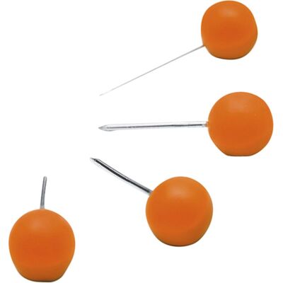 Nobo punaises voor memobord - 100 stuks - oranje Nobo punaises voor memobord - 100 stuks - oranje