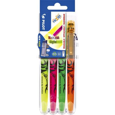 Pilot frixion - markeerstiften - groen, oranje, roze, geel - per 4 verpakt. Pilot frixion - markeerstiften - groen, oranje, roze, geel - per 4 verpakt.