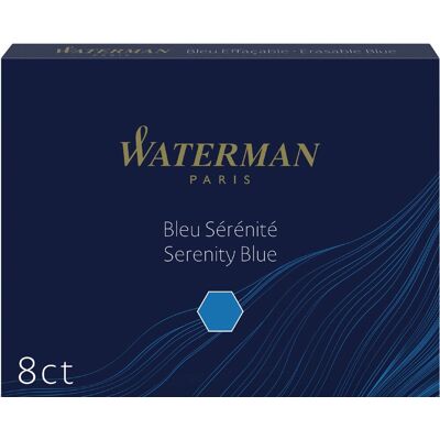Waterman -vulpeninktpatronen lang international serenity blue 8 inktpatroon Waterman -vulpeninktpatronen lang international serenity blue 8 inktpatroon
