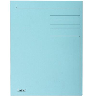 Exacompta 50x forever® bedrukte map met 3 kleppen - 280gm2 - 24,5x35 cm voor folio - lichtblauw - 449006e Exacompta 50x forever® bedrukte map met 3 kleppen - 280gm2 - 24,5x35 cm voor folio - lichtblauw - 449006e