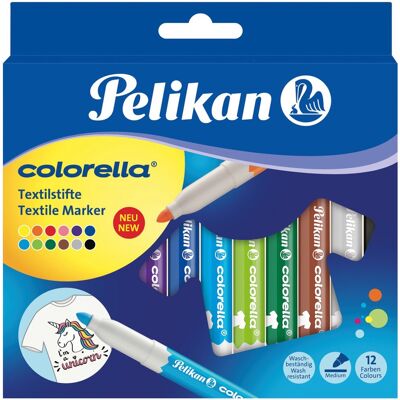 Herlitz pelikaan - textiel markers - 12 kleuren - handig in gebruik Herlitz pelikaan - textiel markers - 12 kleuren - handig in gebruik