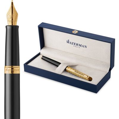 Waterman hémisphère-vulpen de opera-collectie zwart & goud geschenkverpakking Waterman hémisphère-vulpen de opera-collectie zwart & goud geschenkverpakking