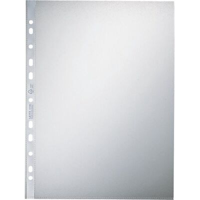 Leitz hoge kwaliteit showtas a4 dikte 0,085 mm perforatie 11-gaats pak a 100 stuks transparant Leitz hoge kwaliteit showtas a4 dikte 0,085 mm perforatie 11-gaats pak a 100 stuks transparant