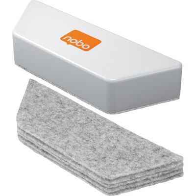 Nobo whiteboard wisser navullingen - 10 stuks - whiteboard accessoires Nobo whiteboard wisser navullingen - 10 stuks - whiteboard accessoires