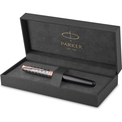 Parker sonnet vulpen roestvrij staal en grijze lak fijne penpunt met zwarte inkt navulling geschenkdoos Parker sonnet vulpen roestvrij staal en grijze lak fijne penpunt met zwarte inkt navulling geschenkdoos
