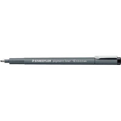STAEDTLER - artist series - pigment liner - fineliner - zwart - beitelpunt - 10 stuks STAEDTLER - artist series - pigment liner - fineliner - zwart - beitelpunt - 10 stuks