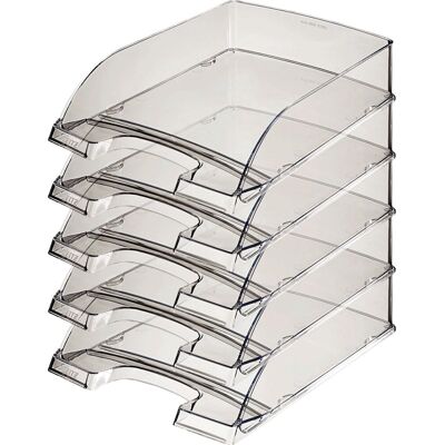 Leitz Brievenbak plus a4 transparant rookglas 5 stuks Leitz Brievenbak plus a4 transparant rookglas 5 stuks