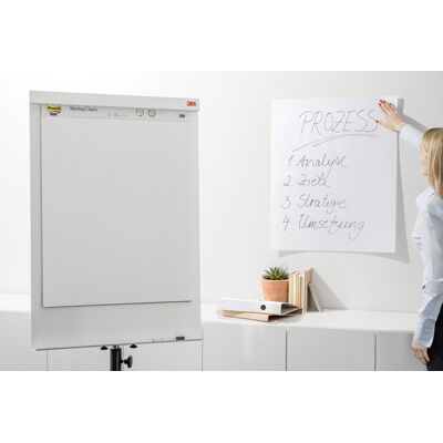 Post-it � super sticky zelfklevende meeting chart wit 635 mm x 762 mm Post-it � super sticky zelfklevende meeting chart wit 635 mm x 762 mm
