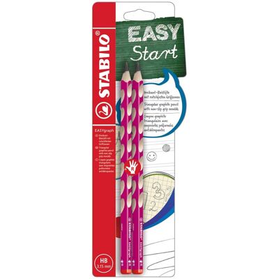 STABILO easygraph hb rechtshandige grafietpotloden roze - 2st. Grafiet Grijs STABILO easygraph hb rechtshandige grafietpotloden roze - 2st. Grafiet Grijs
