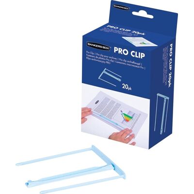 Bankers Box archiefbinder pro clip - doos van 20 stuks - lichtblauw Bankers Box archiefbinder pro clip - doos van 20 stuks - lichtblauw