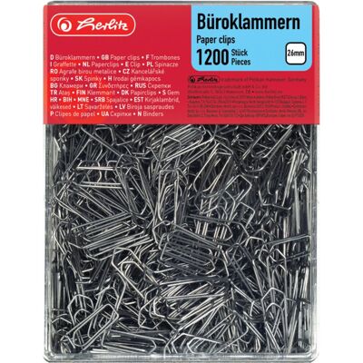 Herlitz paperclips - metaal - gegalvaniseerd - 26 mm Herlitz paperclips - metaal - gegalvaniseerd - 26 mm