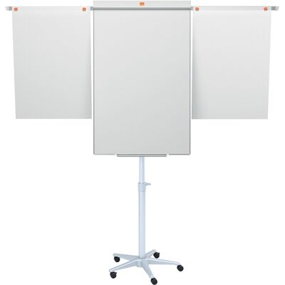 Nobo impression pro stalen mobiele flipover - met uitschuifbare armen en zwenkwielen- inclusief marker - wit Nobo impression pro stalen mobiele flipover - met uitschuifbare armen en zwenkwielen- inclusief marker - wit