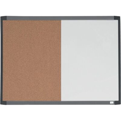Nobo combinatiebord met gewelfde lijst - prikbord en whiteboard in 1 - 58,5 x 43cm - inclusief whiteboard accessoires - wit/natuurbruin Nobo combinatiebord met gewelfde lijst - prikbord en whiteboard in 1 - 58,5 x 43cm - inclusief whiteboard accessoires - wit/natuurbruin